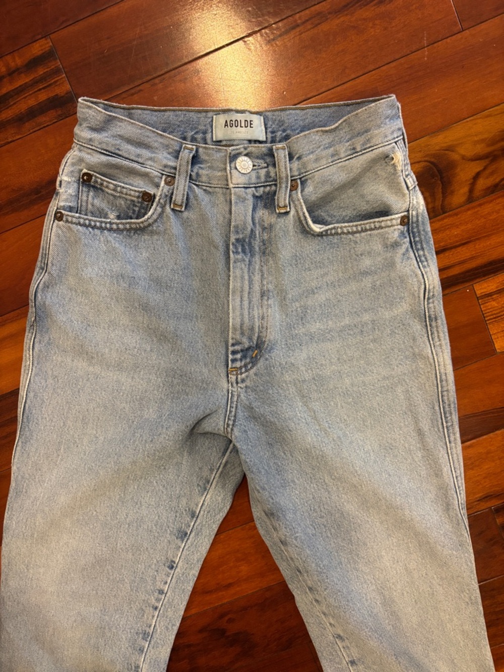 Agolde Light Wash Straight-Leg Jeans